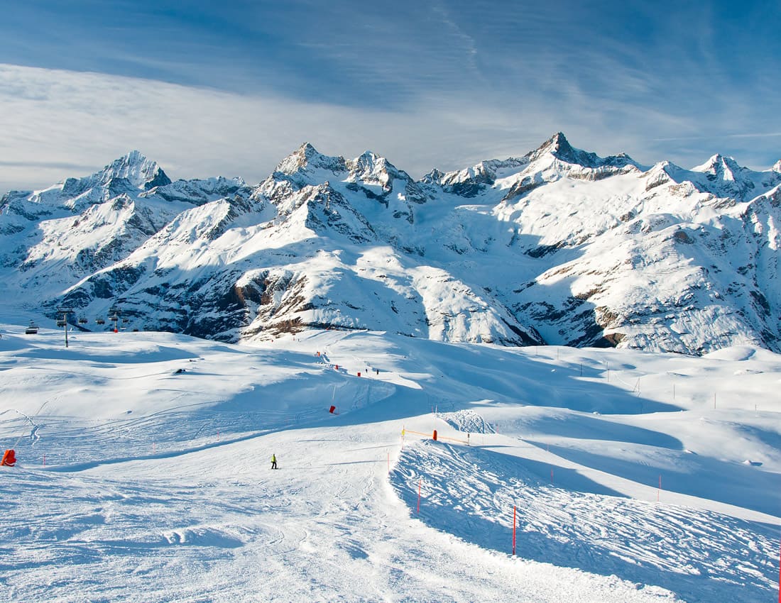 Berge mit Schnee